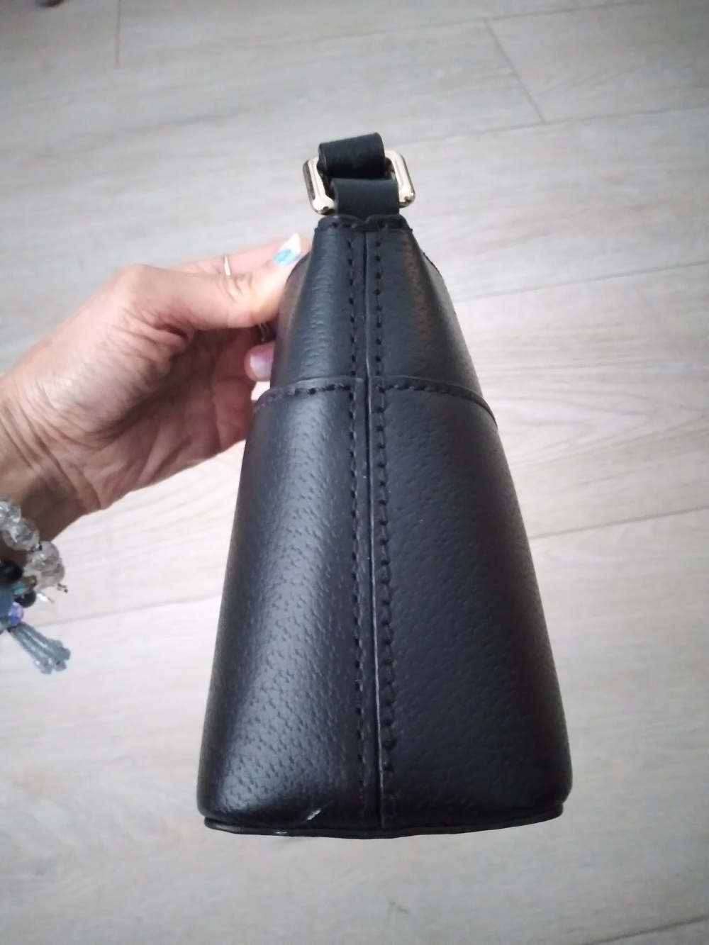 Kate Spade Black Leather Crossbody with Gold Hardware - Picture 6 of 7